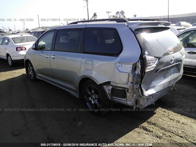 5TDXK3DC3FS627067 - 2015 TOYOTA SIENNA SPORT SILVER photo 3