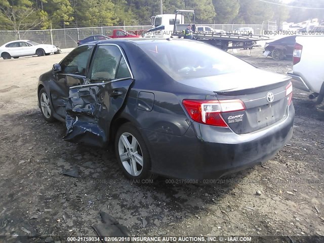 4T1BF1FK7DU726079 - 2013 TOYOTA CAMRY L/SE/LE/XLE BLUE photo 3