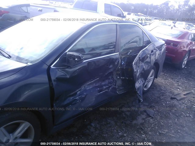 4T1BF1FK7DU726079 - 2013 TOYOTA CAMRY L/SE/LE/XLE 蓝色 照片 6