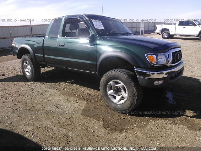 5TESN92N21Z859891 - 2001 TOYOTA TACOMA XTRACAB PRERUNNER მწვანე ფოტო 1