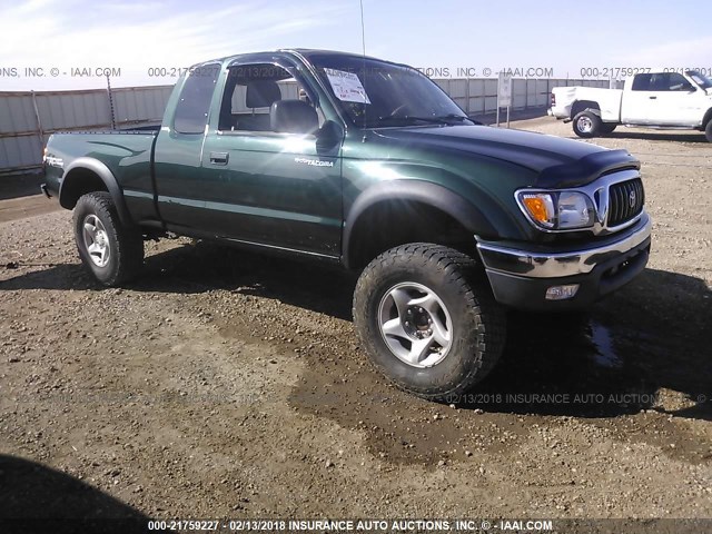 5TESN92N21Z859891 - 2001 TOYOTA TACOMA XTRACAB PRERUNNER GREEN photo 1