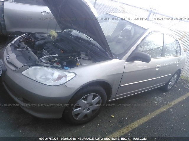 2HGES16584H615181 - 2004 HONDA CIVIC LX GOLD photo 2