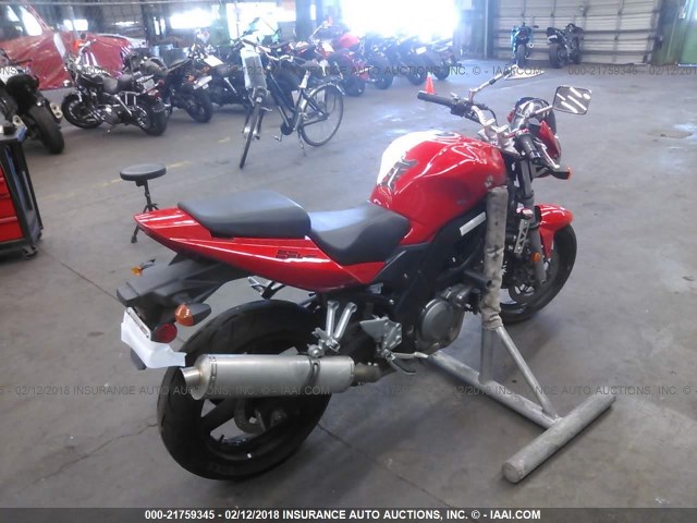 JS1VP53A162103339 - 2006 SUZUKI SV650 RED photo 4