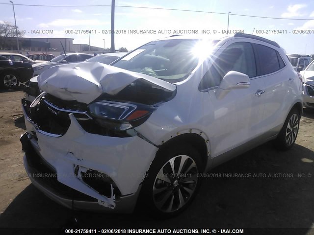 KL4CJCSB9HB151133 - 2017 BUICK ENCORE ESSENCE WHITE photo 2