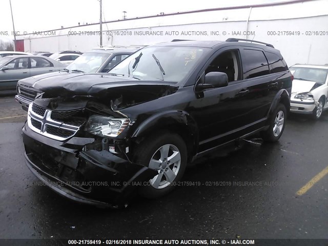 3D4PH1FG2BT518914 - 2011 DODGE JOURNEY MAINSTREET BLACK photo 2