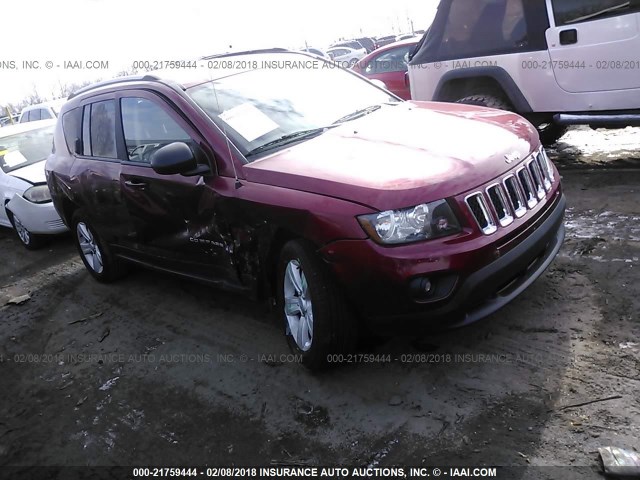 1C4NJDBB9HD133675 - 2017 JEEP COMPASS SPORT MAROON photo 1