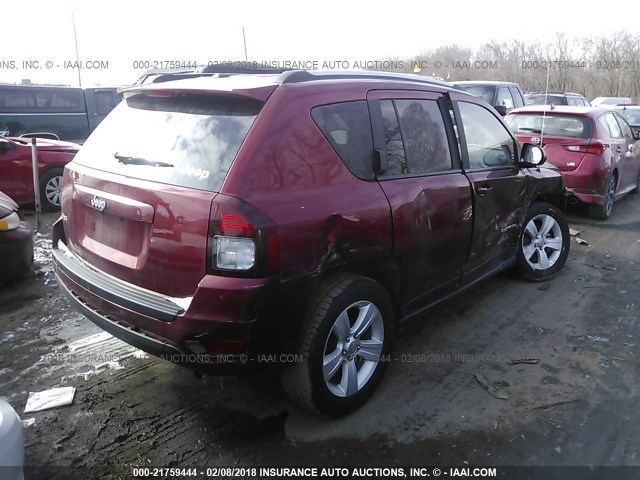 1C4NJDBB9HD133675 - 2017 JEEP COMPASS SPORT MAROON photo 4