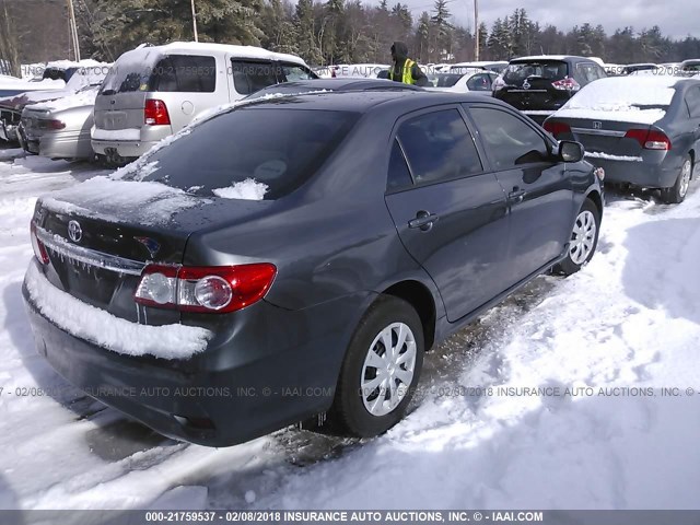 2T1BU4EE9CC849420 - 2012 TOYOTA COROLLA S/LE GRAY photo 4