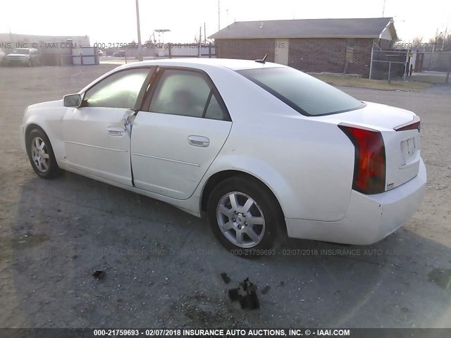 1G6DM57T870184068 - 2007 CADILLAC CTS WHITE photo 3