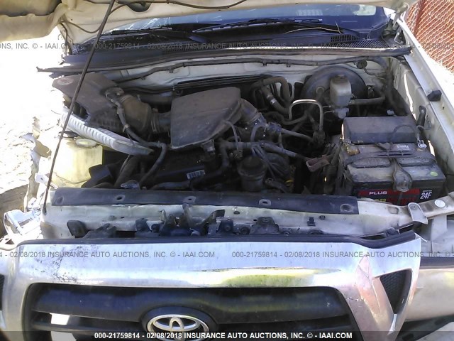 5TEUX42N68Z565717 - 2008 TOYOTA TACOMA ACCESS CAB Սպիտակ լուսանկար 10