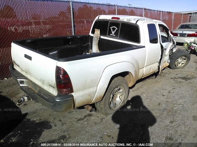 5TEUX42N68Z565717 - 2008 TOYOTA TACOMA ACCESS CAB Սպիտակ լուսանկար 4