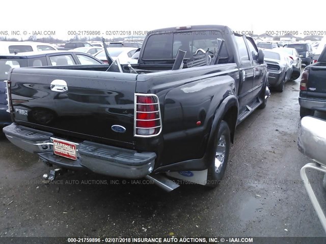 1FTWW32F51EC45294 - 2001 FORD F350 SUPER DUTY BLACK photo 4