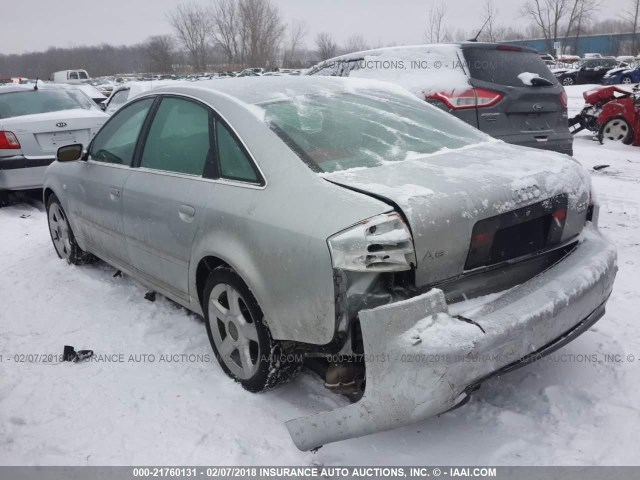 WAULD54B23N003917 - 2003 AUDI A6 2.7T QUATTRO SILVER photo 3