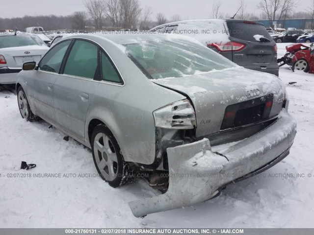 WAULD54B23N003917 - 2003 AUDI A6 2.7T QUATTRO SILVER photo 6