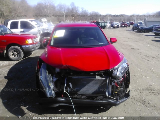 3CZRU5H34HM711145 - 2017 HONDA HR-V LX RED photo 6