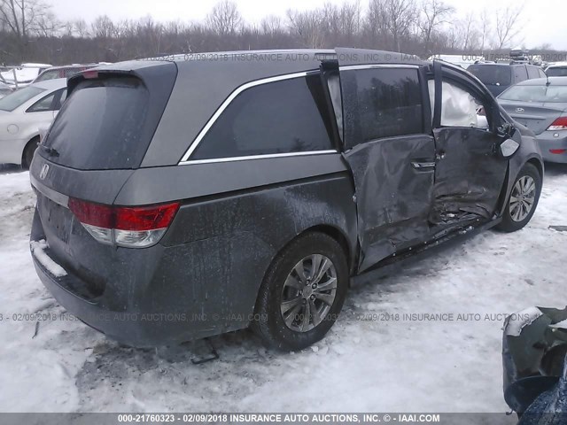 5FNRL5H62HB005122 - 2017 HONDA ODYSSEY EXL ნაცრისფერი ფოტო 4