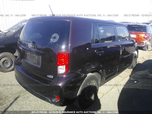 JTLZE4FE8EJ052307 - 2014 TOYOTA SCION XB MAROON photo 4