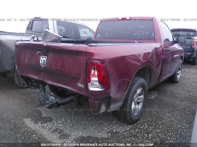 3C6JD6AP8CG201269 - 2012 DODGE RAM 1500 ST RED photo 4