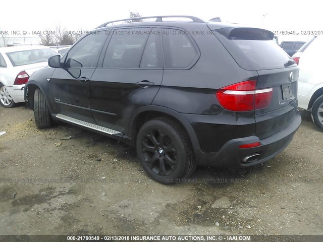 5UXFE83589L309291 - 2009 BMW X5 XDRIVE48I BLACK photo 3