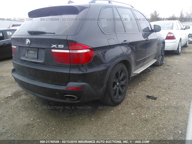 5UXFE83589L309291 - 2009 BMW X5 XDRIVE48I BLACK photo 4