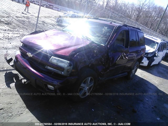 1GNDS13S942382044 - 2004 CHEVROLET TRAILBLAZER LS/LT BURGUNDY photo 2