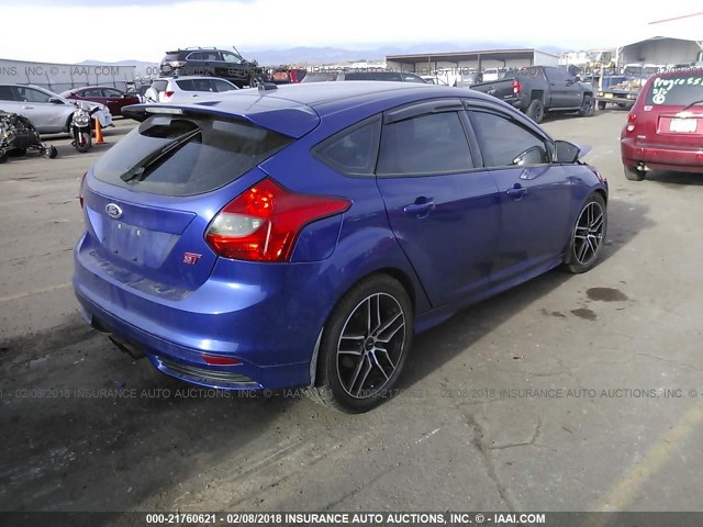 1FADP3L98EL433294 - 2014 FORD FOCUS ST BLUE photo 4