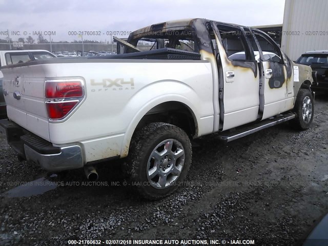 1FTFW1ET0EKD99182 - 2014 FORD F150 SUPERCREW WHITE photo 4