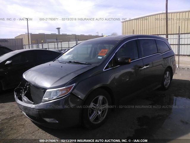 5FNRL5H94CB042207 - 2012 HONDA ODYSSEY TOURING/TOURING ELITE GRAY photo 2