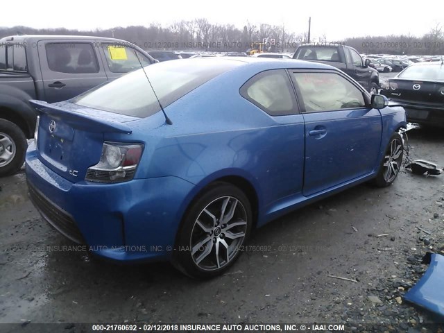 JTKJF5C73FJ000756 - 2015 TOYOTA SCION TC 蓝色 照片 4