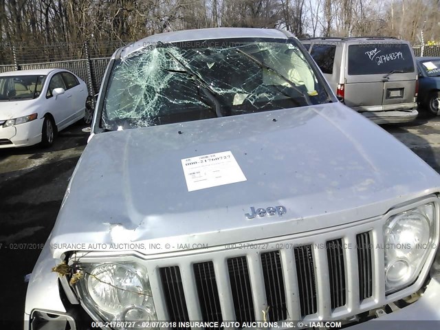 1J4PN2GK2BW518737 - 2011 JEEP LIBERTY SPORT SILVER photo 6