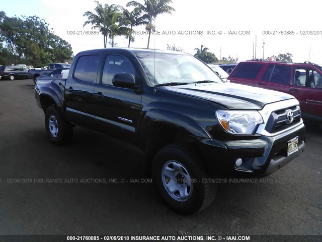 5TFLU4EN4EX108861 - 2014 TOYOTA TACOMA DOUBLE CAB GREEN photo 1