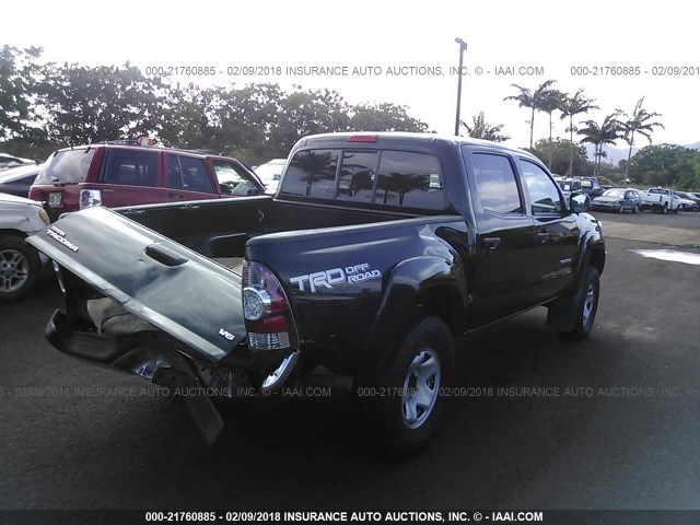 5TFLU4EN4EX108861 - 2014 TOYOTA TACOMA DOUBLE CAB GREEN photo 4