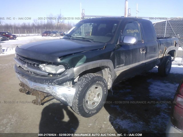 1GCGK29U61Z106590 - 2001 CHEVROLET SILVERADO K2500 GREEN photo 2