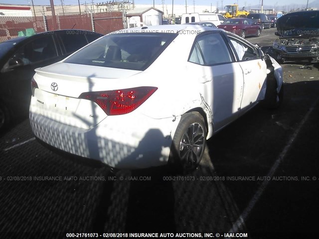 5YFBURHE8HP618878 - 2017 TOYOTA COROLLA L/LE/XLE/SE/XSE WHITE photo 4