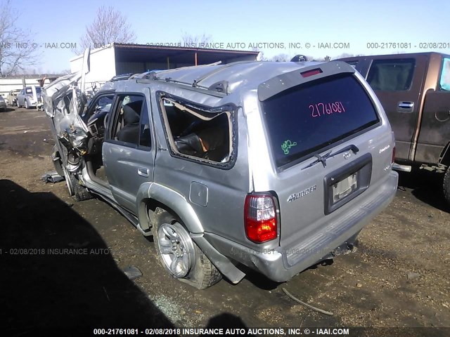 JT3GN87R810200505 - 2001 TOYOTA 4RUNNER LIMITED SILVER photo 3