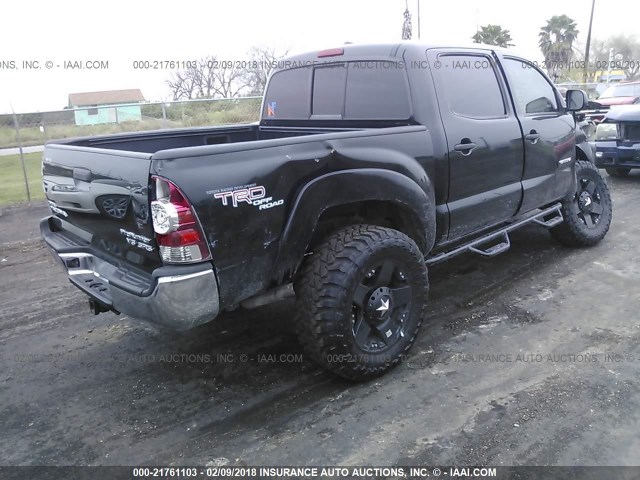 3TMJU4GN0AM103595 - 2010 TOYOTA TACOMA DOUBLE CAB PRERUNNER BLACK photo 4