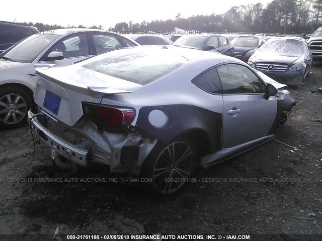 JF1ZNAA10D1701181 - 2013 TOYOTA SCION FR-S ვერცხლისფერი ფოტო 4