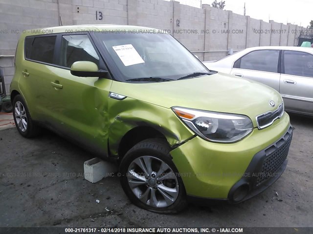 KNDJP3A58F7775271 - 2015 KIA SOUL + GREEN photo 1