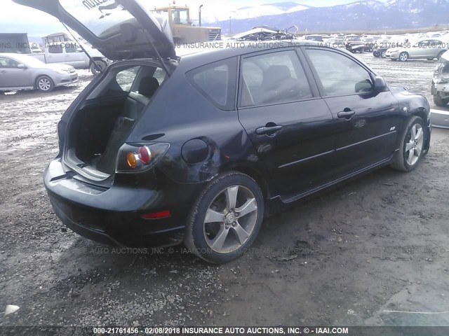 JM1BK143151317168 - 2005 MAZDA 3 HATCHBACK BLACK photo 4