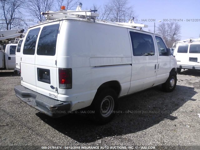 1FTNE24W94HA55586 - 2004 FORD ECONOLINE E250 VAN WHITE photo 4