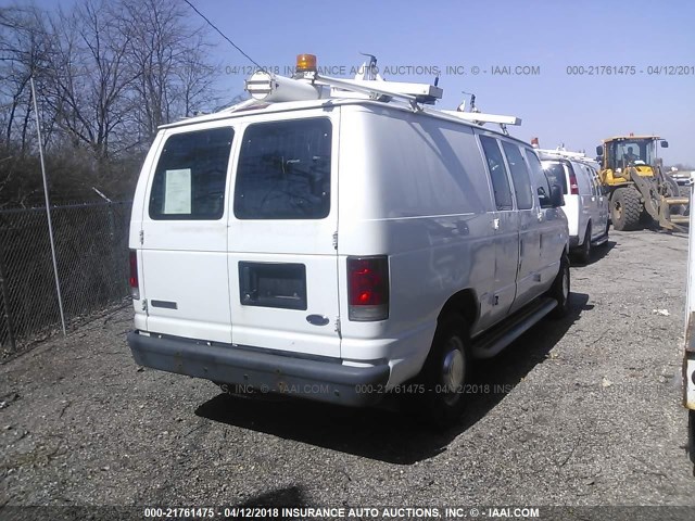 1FTNE24W86HB10497 - 2006 FORD ECONOLINE E250 VAN WHITE photo 4