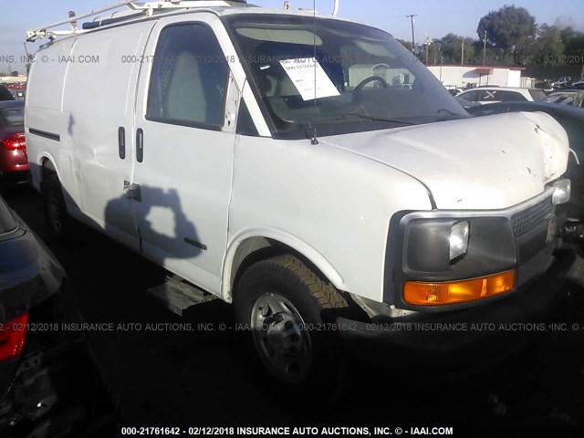 1GCGG25V361116919 - 2006 CHEVROLET EXPRESS G2500  WHITE photo 1