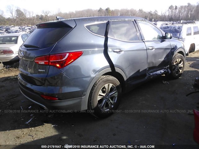 5XYZT3LB0EG134537 - 2014 HYUNDAI SANTA FE SPORT  GRAY photo 4