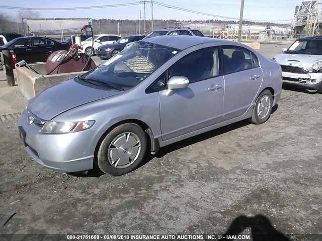 JHMFA36268S012542 - 2008 HONDA CIVIC HYBRID 银色 照片 2