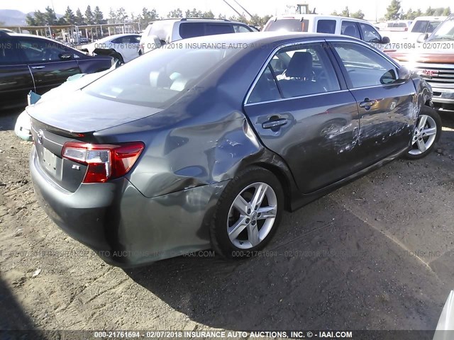 4T1BF1FK9EU848878 - 2014 TOYOTA CAMRY L/SE/LE/XLE GRAY photo 4