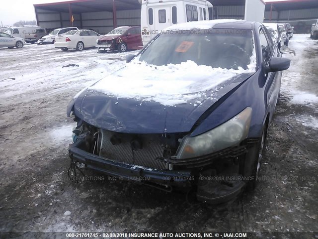 1HGCP36819A035405 - 2009 HONDA ACCORD EXL BLUE photo 6