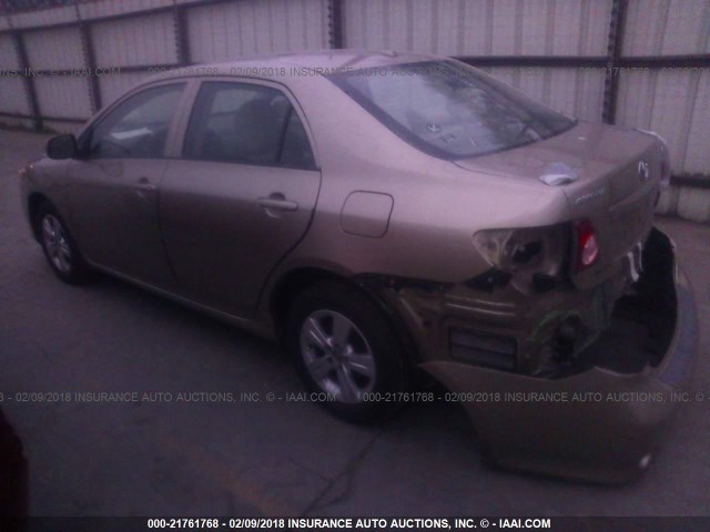 1NXBU4EE5AZ285244 - 2010 TOYOTA COROLLA S/LE/XLE GOLD photo 3