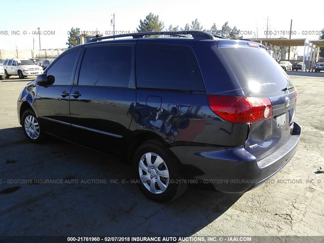 5TDZA23CX6S572043 - 2006 TOYOTA SIENNA CE/LE BLUE photo 3