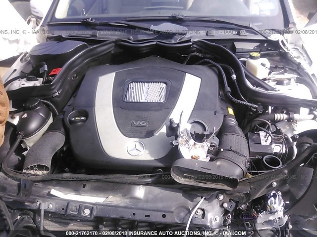 WDDGF5EB5AF425321 - 2010 MERCEDES-BENZ C 300 WHITE photo 10