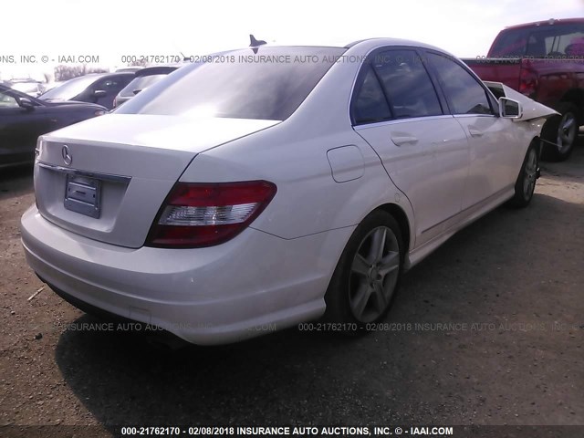 WDDGF5EB5AF425321 - 2010 MERCEDES-BENZ C 300 WHITE photo 4